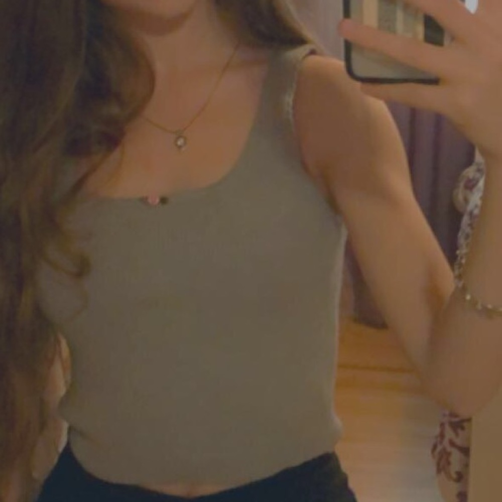 Pacsun waffle knit gray tank top